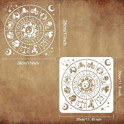 Grandi modelli di stencil per pittura da disegno riutilizzabili in plastica&nbsp;DIY-WH0172-641
