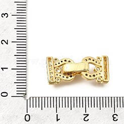 Арочные латунные микропаве прозрачные кубические цирконии складные застежки&nbsp;KK-V008-22G