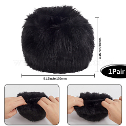 Guanti da braccio con maniche lunghe in pelo di coniglio imitazione da donna&nbsp;AJEW-WH20019-20D