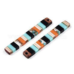 Grands pendentifs en résine translucide et bois de noyer&nbsp;RESI-TAC0017-47-A03-1