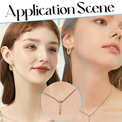 3 пара серег-колец с микропаве из латуни и прозрачными кубическими цирконами&nbsp;EJEW-BBC0001-29