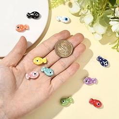 10шт 10 цвета фарфоровые бусины ручной работы&nbsp;PORC-YW0001-48