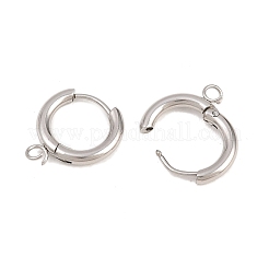 Cierres para pendientes de aro huggie de acero inoxidable 316&nbsp;EJEW-B158-01B-P