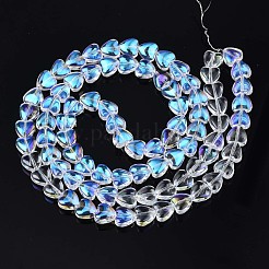 Стеклянные бусины с гальваническим покрытием &nbsp;EGLA-S188-13-B04