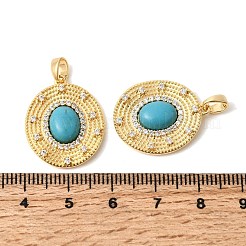 Синтетические бирюзовые подвески&nbsp;KK-Z149-12G-02