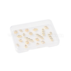 20 pz. 5 stili di ciondoli con connettori in ottone con zirconi cubici trasparenti&nbsp;KK-FS0002-05