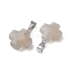 Природные серые агаты подвески&nbsp;G-K359-02P-03