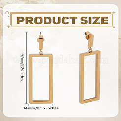 1piar 304 серьги-гвоздики из нержавеющей стали для женщин&nbsp;EJEW-LP0001-21G