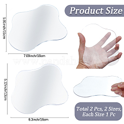 2 Stück transparente Tassenmatten aus Acryl in 2 Ausführungen&nbsp;AJEW-CN0006-47