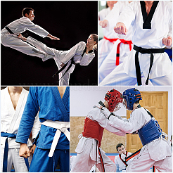 Пояс для тхэквондо&nbsp;AJEW-WH20022-73C-03