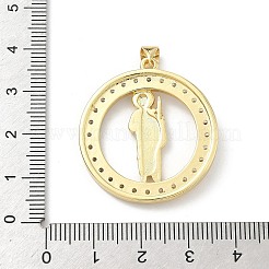 Colgante micropavé cubic zirconia de latón&nbsp;KK-H537-27A-G