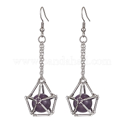 Ganci eringer in ottone con vassoio&nbsp;EJEW-JE05540-02
