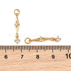 Pendentifs en laiton Shegrace pavés de zirconiums cubiques transparents&nbsp;XGRQ4N859-722G