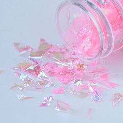 Plastic Candy Sequins/Paillette Chip, UV Resin Filler, for Epoxy Resin Jewelry Making, Pearl Pink, 3~25x2.8~6.5mm