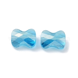 Electroplate Glass Beads, AB Color, Faceted Pillow, Light Sky Blue, 8x6.5x4mm, Hole: 1.2mm