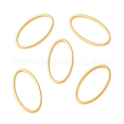 201 anelli di collegamento in acciaio inox, ovale, oro, 15.5x8.5x1mm