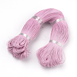 Cordon en coton ciré, perle rose, 1.5mm, à propos de 360yard / bundle (330m / bundle)