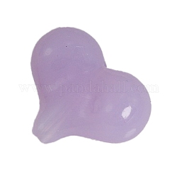 Perline acrilico, jelly imitato, cuore, lilla, 16.8x21.7x9mm, Foro: 1.5 mm, circa 315pcs/scatola