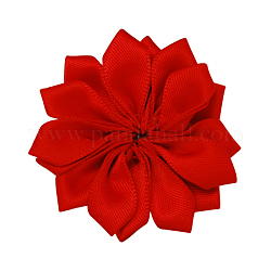 Handarbeit gewebt Ornament Accessoires, Blume, rot, 37x37x7 mm