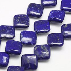 Natural Lapis Lazuli Bead Strands, Grade AB, Rhombus, Midnight Blue, 14x14x5mm, Hole: 1mm