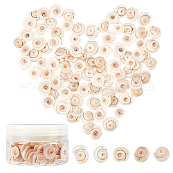 Sunnyclue perles de coquille de lèvre rouge coquille spirale naturelle, peachpuff, 17~20x9.5~17mm, Trou: 1.2mm