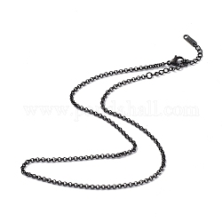 304 Rolo-Halskette aus Edelstahl für Männer und Frauen, Metallgrau, 15.67 Zoll (39.8 cm)
