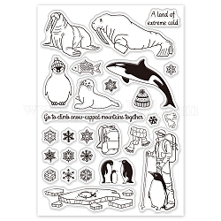 Пластиковые штампы пвх, для diy scrapbooking, фотоальбом декоративный, изготовление карт, штампы, животное рисунок, 16x11x0.3 см