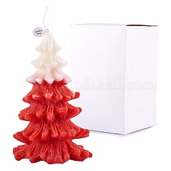 Christmas Tree Candles, Scented Candles Gifts, with Box, for Family Gatherings Christmas Parties Holiday New Year Decoration, Red, 11.3x7cm
