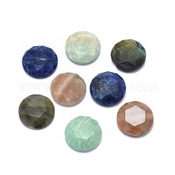 Cabochons in gemstone naturale, mezzo tondo, sfaccettato, 11.5~12x3.5mm