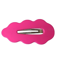 Süße cremefarbene blattförmige Haarspangen aus Legierung, rutschfeste Haarspangen Haarschmuck für Mädchen, Frauen, neon rosa , 54 mm