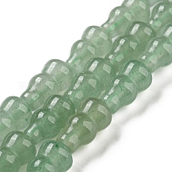 Natural Green Aventurine Beads Strands, Gourd, 13.5~14.5x8~8.5mm, Hole: 1mm, about 26pcs/strand, 14.96''(38cm)