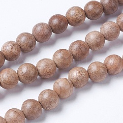 Perline di legno naturale fili, tondo, Burlywood, 10mm, Foro: 1 mm, circa 38pcs/filo, 14.9 pollice (38 cm)