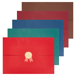 CRASPIRE 5Pcs 5 Colors Paper Certificate/Document Cover, Mixed Color, 23x32x0.1mm, 1pc/color