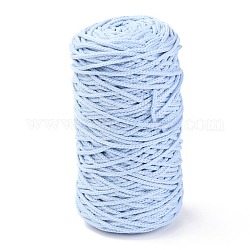 Baumwollgarn / Baumwollschnur, für DIY, Geschenkverpackung und Schmuckherstellung, Licht Himmel blau, 3 mm, ca. 150 m / Rolle