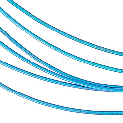BENECREAT 18 Gauge Deep Sky Blue Anodized Titanium Wire, 6.56 Feet Round Titanium Steel Crafting Wire for Jewelry Findings Making