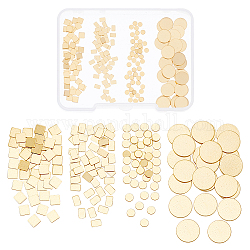 AHANDMAKER 200Pcs Gold Plated Solder Gold Chip Solder Jewelry Precut Chips, 4 Style Jewelry Solder Chips Sterling Gold Solder Chips Easy Solder for Jewelry Making and Repair, 2.5mm, 7mm, 3x3mm, 3x2mm