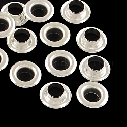 European Style Brass Cores, Silver Color Plated, 9x3.5mm, Hole: 5mm