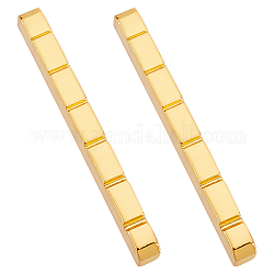 Tuercas de hueso de guitarra eléctrica de 6 cuerda de latón, dorado, 43x3.5x5mm