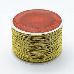 Polyesterschnur, kantille, Metallfaden für die Schmuckherstellung, golden, 1 mm, ca. 87.48 Yard (80m)/Rolle