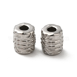 304 Stainless Steel Beads, Column, Stainless Steel Color, 7x6mm, Hole: 2.4mm