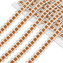 Polyester-Vorhangspitzen-Trimmerband, Spitzenbesatz aus Polyester, Stickerei altes Hanfu-Spitzenband, antik weiß, 7/8 Zoll (22 mm), ca. 12.58~13.12 Yard (11.5~12m)/Karte