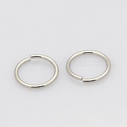 304 Edelstahl offenen Ringe springen, Edelstahl Farbe, 24 Gauge, 4x0.5 mm, Innendurchmesser: 3 mm, Bohrung: 3.5 mm