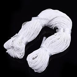 Cordón de algodón encerado, blanco, 1mm, aproximadamente 360 yarda / paquete (330 m / paquete)