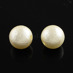 Perle tonde in plastica imitazione perla in abs, bianco antico, 8x7mm, Foro: 2 mm, circa 1900pcs/500g