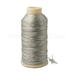 Металлическая нить, вышивка нитью, 9-слойные, серебряные, 0.8 мм, около 328.08 ярда (300 м) / рулон