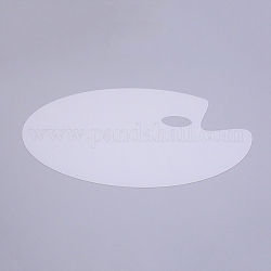 Прозрачная акриловая палитра, для diy art craft painting, белые, 416x282x2 мм, отверстие : 36.5x57 мм