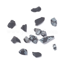 Chips d'obsidienne flocon de neige naturel, 3~11x1~7mm