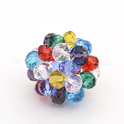 Vetro trasparente rotonde perline di cristallo perline, colorato, 37mm, perline: 10 mm