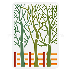 Stencil con motivo ombra albero benecreat, stampino riutilizzabile, stencil con motivo ad albero per disegnare stencil per dipingere, scrapbooking e progetti artistici, 12x8 pollice