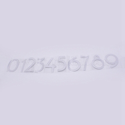 Wasserfeste selbstklebende Bastelsticker, für Tagebuchplaner Dekoration DIY Scrapbooking, Zahl 0~9, weiß, 71x11.1x0.01 cm